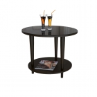 Стол журнальный Мебелик BeautyStyle 10 Венге/стекло черное