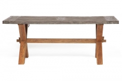 Стол обеденный Tetchair Secret De Maison Kalido дерево тик, 200х100х78см, серый/натуральный