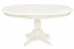Стол обеденный Tetchair LEONARDO Леонардо дерево гевея/мдф, Dia 107 + 46 x 76 cm, pure white 402
