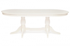 Стол обеденный Tetchair LORENZO Лоренцо дерево гевея/мдф, 160+46x107x76 cm, pure white 402