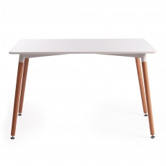 Стол Tetchair JOHN mod. T1001 МДФ/дерево, 80 х 120 х 75 см , White Белый / Natural натуральный