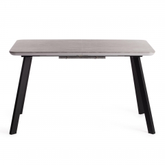 Стол обеденный Tetchair NELSON МДФ/ЛДСП/металл, 128-170х80х75 см, Бетон/Черный