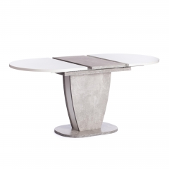 Стол обеденный Tetchair SATURN ЛДСП, 120-160x80x75,5 см, Бетон/Белый