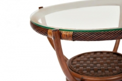 Столик кофейный Tetchair Andrea ротанг, D60х50см, Pecan Washed античн. орех