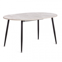 Стол Tetchair VELETA ЛДСП/HPL/металл, 100 x 100+40 x 75 см, Дуб Порфир/черный