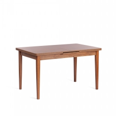 Стол обеденный Tetchair AISHA mod. 1151 ЛДСП+меламин/дерево граб, 130+35 х 80 х 75 см, walnut орех