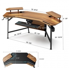 Стол для компьютера с подставкой под клавиатуру Eureka EUREKA ERK-AED-E70WN