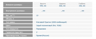 Индивидуальный шкаф кассира ЗМК Промет AMB-45/6