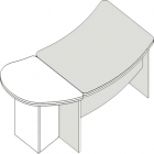 Конференц-приставка Альтерна Л.РП1-11 правая Орех