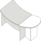 Конференц-приставка Альтерна Л.РП1-11 левая Орех