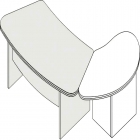 Конференц-приставка Альтерна Л.ПС-15 левая Орех