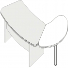 Конференц-приставка Альтерна Л.ПС-15р левая Орех