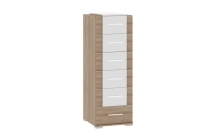 Комод высокий Соник Импульс SN16.19 Дуб сонома/белый глянец