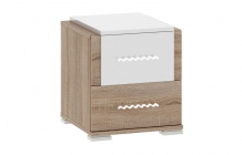Тумба прикроватная Соник Импульс SN16.17 Дуб сонома/белый глянец