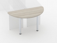 Приставка-полукруг для двух столов Персона Грата Glassy 2.18 Дуб сантана светлый
