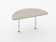 Приставка-полукруг для двух столов Персона Грата Glassy 2.18 Дуб сантана светлый