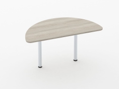 Приставка-полукруг для двух столов Персона Грата Glassy 2.18 Дуб сантана светлый