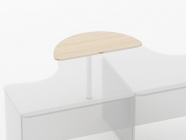 Приставка-полукруг для двух угловых столов Персона Грата Glassy 2.20 Туя