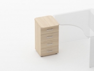 Тумба приставная на 4 ящика Персона Грата Glassy 3.10.11 Туя