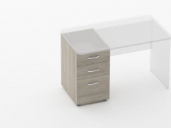 Тумба встраиваемая в стол на 3 ящика Персона Грата Glassy 3.12.14 Дуб сантана светлый