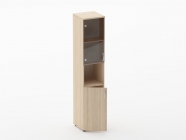 Шкаф высокий со стеклом и нишей Персона Грата Glassy 6.19.14Л Туя