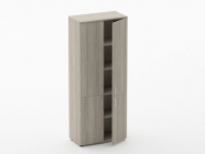 Шкаф высокий закрытый Персона Грата Glassy 6.19.131 Дуб сантана светлый