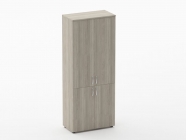 Шкаф высокий закрытый Персона Грата Glassy 6.19.131 Дуб сантана светлый