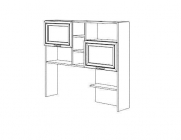 Надстройка стола универсальная Rinner Остин Модуль 14 Ясень шимо светлый/белый