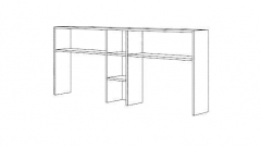 Надстройка стола двойного Rinner Остин Модуль 15 Ясень шимо светлый