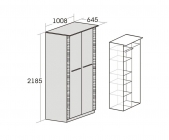 Шкаф 2-дверный Мебельград Элана 9 Дуб сонома/Ель карпатская