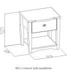 Тумба прикроватная Глазовская МФ ADELE 6 Дуб Сонома спальня