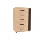 Комод Глазовская МФ BAUHAUS 10 Дуб Сонома/Орех шоколадный спальня