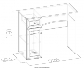 Стол туалетный Глазовская МФ Sherlock 53 Дуб Сонома спальня