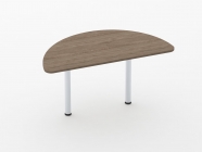 Приставка-полукруг для двух столов Персона Грата Glassy 2.18 Дуб Верцаска