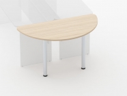 Приставка-полукруг для двух столов Персона Грата Glassy 2.18 Дуб молочный