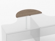 Приставка-полукруг для двух угловых столов Персона Грата Glassy 2.20 Дуб Верцаска