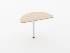 Приставка-полукруг для двух угловых столов Персона Грата Glassy 2.20 Орех