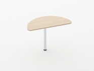 Приставка-полукруг для двух угловых столов Персона Грата Glassy 2.20 Бук светлый