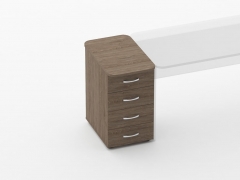 Тумба приставная на 4 ящика Персона Грата Glassy 3.10.10 Дуб Верцаска