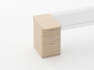 Тумба приставная на 3 ящика Персона Грата Glassy 3.10.14 Дуб молочный