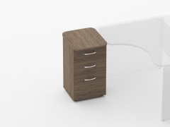 Тумба приставная на 3 ящика Персона Грата Glassy 3.10.15 Дуб Верцаска