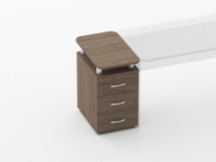 Тумба приставная на 3 ящика с проставками Персона Грата Glassy 3.10.16 Дуб Верцаска