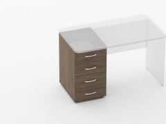 Тумба встраиваемая в стол на 3 ящика Персона Грата Glassy 3.12.14 Дуб Верцаска