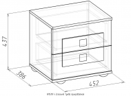 Тумба прикроватная Глазовская МФ АМЕЛИ 4 Венге спальня