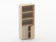 Шкаф высокий со стеклом и нишей Персона Грата Glassy 6.19.141 Орех