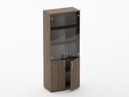 Шкаф высокий со стеклом Персона Грата Glassy 6.19.151 Дуб Верцаска