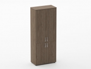 Шкаф высокий закрытый с нишей Персона Грата Glassy 6.19.111 Дуб Верцаска