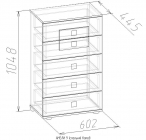 Комод Глазовская МФ АМЕЛИ 9 Венге спальня