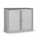 Шкаф офисный Диком КД-141 дуб шоколадный двери серые разб.-НАБОР