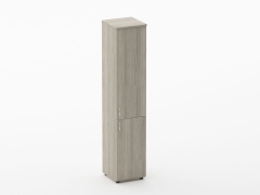 Шкаф высокий закрытый Персона Грата Twin 16.16.10Л Дуб Сантана светлый